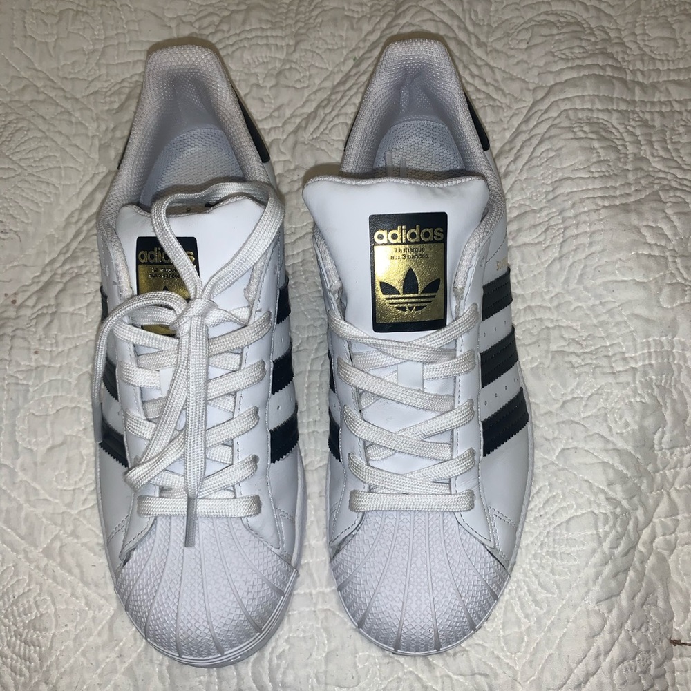 Adidas black & white Superstars